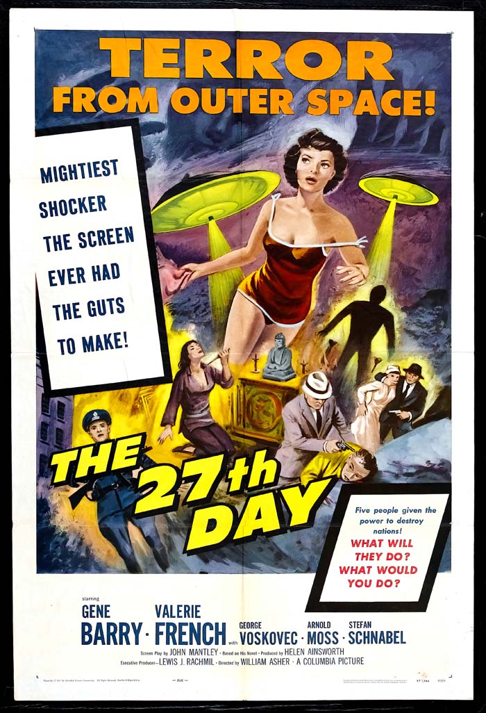 The 27th Day (1957) vintage movie poster