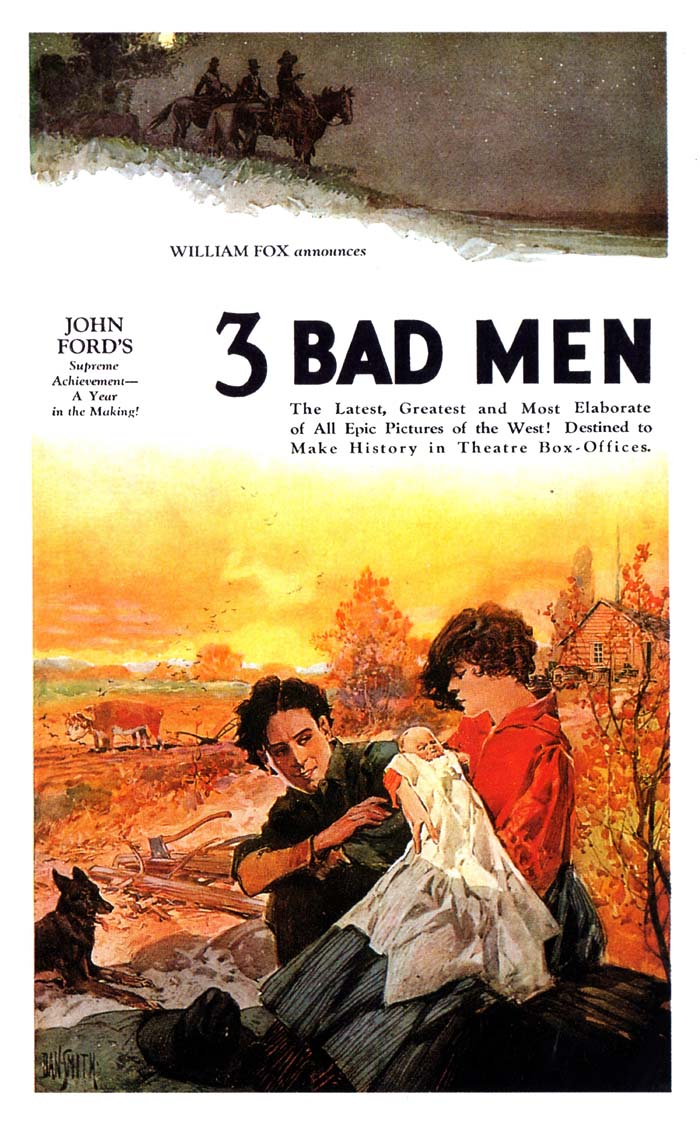 3 Bad Men (1926) vintage movie poster