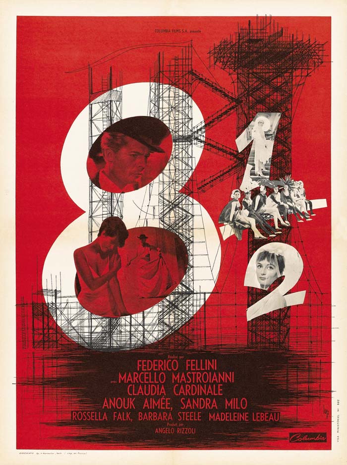 8½ (1963) vintage movie poster