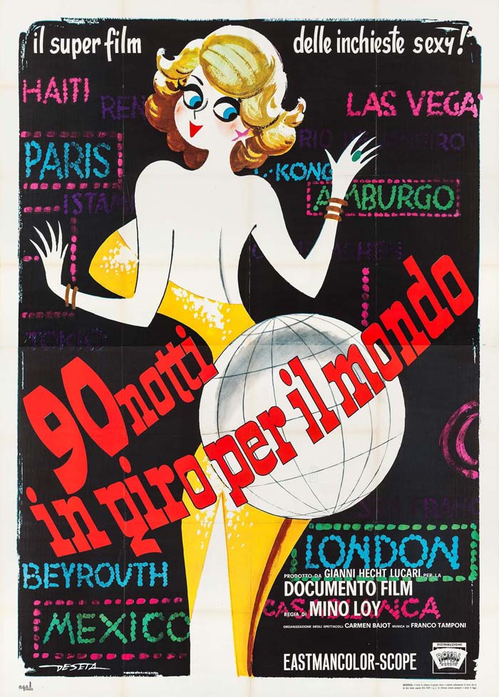 90 Nights Around the World (1963) vintage movie poster
