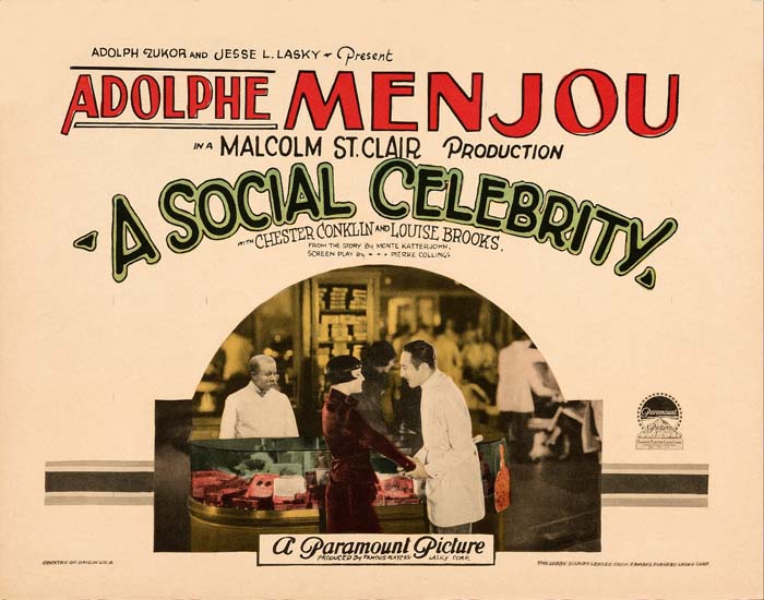 A Social Celebrity (1926) vintage movie poster