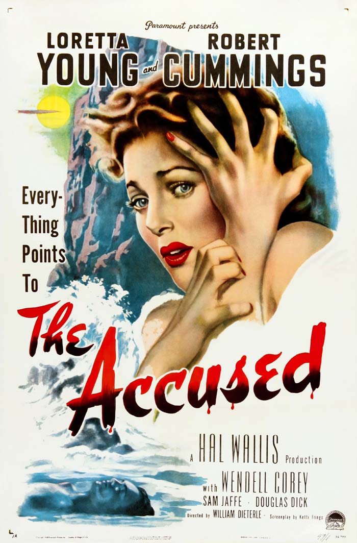 The Accused (1949) vintage movie poster
