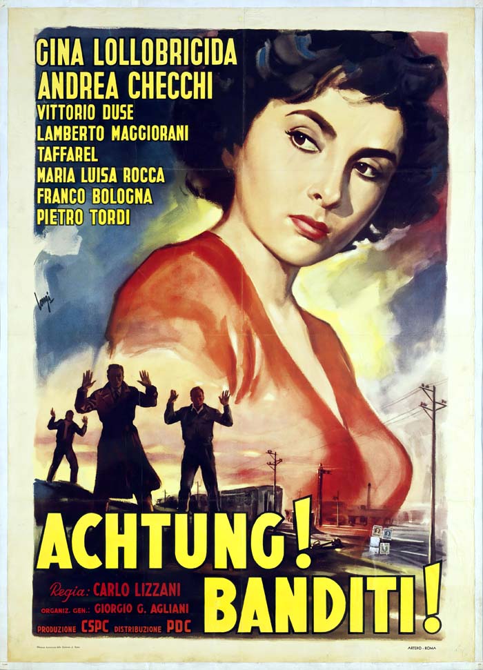 Achtung! Banditi! (1951) vintage movie poster